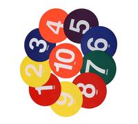 Disco de entrenamiento de fútbol: marcador plano de 23 cm, almohadilla con logotipo digital, punto de referencia engrosado | diseño de estilo aleatorio para ejercicios de práctica de fútbol us