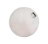 Disco de escape redondo de 12 cm, placa de entrada de acero inoxidable con salida perforada, herrajes plateados para tareas de configuración de cajas de colonias y control de ajuste, placa de entrada