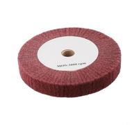 Disco de fibra de nylon rojo de la arena 320 de la rueda de pulido de la aleta no tejida de 5 pulgadas para la desoxidación del acero inoxidable y la eliminación de pintura (150mm)
