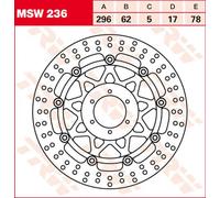 Disco de freno 296 mm Trw Honda Vfr 800/cbr 900-600/xl 1000/gl 1500-1800 MSW236