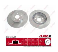 Disco de freno ABE C32107ABE delantero, ventilado , 1 Pieza