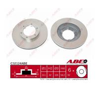 Disco de freno ABE C32124ABE delantero, ventilado , 1 Pieza