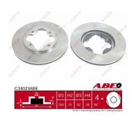 Disco de freno ABE C34023ABE delantero, ventilado , 1 Pieza
