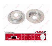 Disco de freno ABE C4Y003ABE trasero, macizo, 1 Pieza