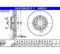 Disco de freno ALFA ROMEO GIULIA 2.0 24.0128-0311.1 (1 piezas)