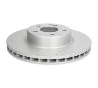 Disco de freno ATE 24.0128-0163.1 delantero, ventilado , altamente carbonizado, 1 Pieza
