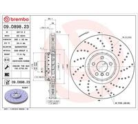 Disco de freno BMW 5 (G30, F90) 520 E HÍBRIDO ENCHUFABLE 09.D898.23