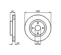 Disco de freno BOSCH 0 986 478 989 delantero, ventilado , 1 Pieza
