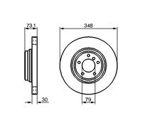 Disco de freno BOSCH 0 986 479 265 delantero, ventilado , altamente carbonizado, 1 Pieza