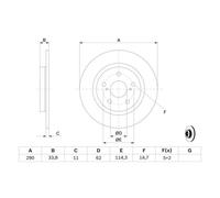 Bosch BD1500 Discos de freno, certificación ECE-R90, 1 juego de 2 discos