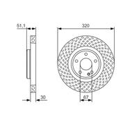 Disco de freno BOSCH 0 986 479 A59 delantero, ventilado , altamente carbonizado, 1 Pieza