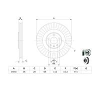 Disco de freno BOSCH 0 986 479 E41 trasero, ventilado , 1 Pieza
