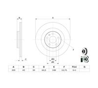 Disco de freno BOSCH 0 986 479 E87 trasero, ventilado , 1 Pieza