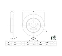Disco de freno BOSCH 0 986 479 E91 trasero, macizo, 1 Pieza