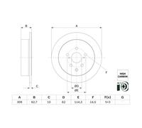 BOSCH Discos de freno (Ref: 0 986 479 G61)