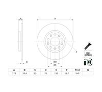 BOSCH 0 986 479 H24 Disco de freno