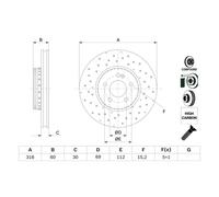 Disco de freno BOSCH 0 986 479 H37