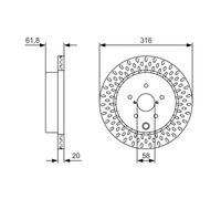 Disco de freno BOSCH 0 986 479 V05 trasero, ventilado , 1 Pieza