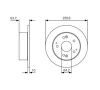 BOSCH Disco de freno
