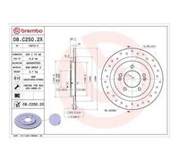 Disco de freno BREMBO 08.C250.2X