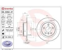 Disco de freno BREMBO 08.C352.21