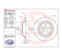 Disco De Freno Brembo 08.N258.41 Prime Line - Uv Coated para Ford Ford Usa