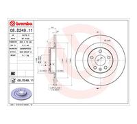 2 Discos De Freno Brembo Barnizado Para Eje Trasero 08.d249.11