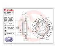 Brembo Disco de freno 09.6841.1X perforado ventilado interior Ø 298 para BMW 5 (E39) ALPINA B10