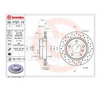 Disco de freno BREMBO 09.7727.1X,1 Piezza