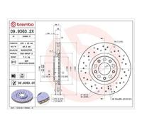 Disco De Freno Brembo 09.9363.2X Xtra Line - Xtra para Alfa Romeo Chrysler Dodge