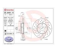 Disco De Freno Brembo 09.9464.1X Xtra Line - Xtra para Ford Volvo Ford (changan)