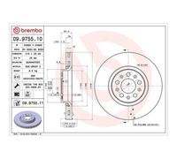 Disco De Freno Brembo 09.9755.11 Prime Line - Uv Coated para Volvo Volvo Asia