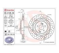 Disco De Freno Brembo 09.C128.33 Prime Line - Dual Cast para Mercedes Benz