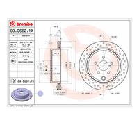 Disco de freno BREMBO 09.C662.1X,1 Piezza
