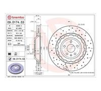 Disco De Freno Brembo 09.D174.53 Prime Line - Dual Cast para Audi Eje Delantero