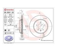 Disco De Freno Brembo 09.D551.23 Prime Line - Lightweight para Land Rover