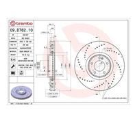 Disco De Freno Brembo 09.D762.10 Prime Line para Mercedes Benz Mercedes Benz