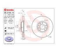 Disco de freno BREMBO 09C13311 delantero, ventilado , altamente carbonizado, 1 Pieza