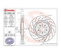 Disco de freno BREMBO 09C50533 delantero, ventilado , 1 Pieza