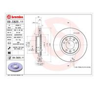 Disco de freno BREMBO 09C82511 vorne, ventilado , altamente carbonizado, 1 Pieza