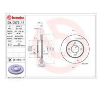 BREMBO 09.D572.11 Disco de freno