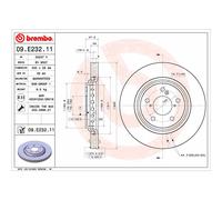 Disco de freno BREMBO 09E23211 delantero, ventilado , 1 Pieza