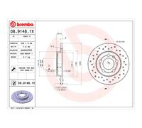 Disco de freno BREMBO XTRA LINE BREMBO 08.9148.1X, 1 Pieza