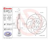 Disco de freno BREMBO XTRA LINE BREMBO 09.8670.1X, 1 Pieza