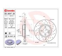 Disco de freno BREMBO XTRA LINE BREMBO 09.A047.3X, 1 Pieza