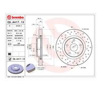 Disco de freno BREMBO XTRA LINE BREMBO 09.A417.1X, 1 Pieza