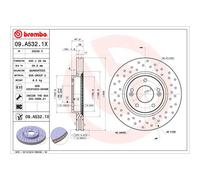 Disco de freno BREMBO XTRA LINE BREMBO 09.A532.1X, 1 Pieza
