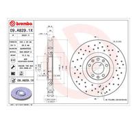 Disco de freno BREMBO XTRA LINE BREMBO 09.A829.1X, 1 Pieza