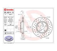 Disco de freno BREMBO XTRA LINE BREMBO 09.A914.1X, 1 Pieza