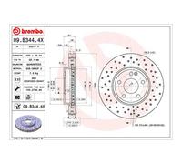 Disco de freno BREMBO XTRA LINE BREMBO 09.B344.4X, 1 Pieza